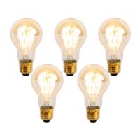 Sada 5 stmievateľných LED špirálových žiaroviek E27 A60 Goldline 4W 270lm 2200K