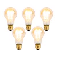 Sada 5 stmievateľných LED žiaroviek E27 s 3-stupňovým stmievaním A60 Goldline 5W 530lm 2200K