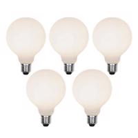 Sada 5 stmievateľných LED žiaroviek E27 s 3-stupňovým stmievaním G95 matné 5W 550lm 3000K