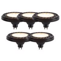 Sada 5 stmievateľných LED žiaroviek GU10 s 3-stupňovým stmievaním AR111 8W 700lm 2700K