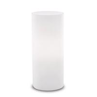 Stolná lampa Edo v bielom skle, výška 23 cm
