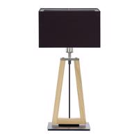 Stolná lampa HerzBlut Bi Bob, dub jaseň prírodná/čierna