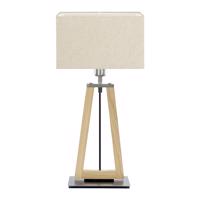 Stolná lampa HerzBlut Bi Bob, dub jaseň prírodná/krémová