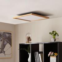 Stropné svietidlo Lucande LED Joren, 52 cm, drevo, CCT, diaľkové ovládanie