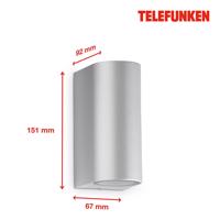 Telefunken Carpi LED svietidlo, strieborná