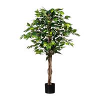 Umelá rastlina Ficus Benjamin, 130 cm, zelená