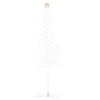 Vianočná kovová dekorácia Tree with star, 8 x 25 x 3,5 cm