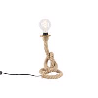 Vidiecka stolná lampa hnedé lano - Ropa