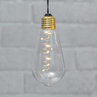 Vintage dekoračná LED lampa Glow s časovačom, číra