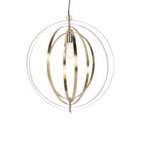 Vintage závesná lampa mosadz - krúžky