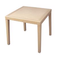 Záhradný stôl Ratan Lux, 73 x 75,5 x 75,5 cm, champagne