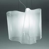Závesná lampa Artemide Logico 1pl dĺžka 40 cm sivá