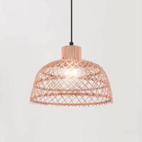 Závesná lampa Ausnby z dreva, prírodná