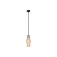 Závesná lampa Lilian, sklo, jantár