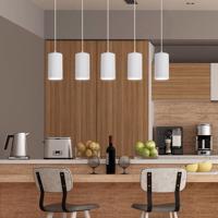 Závesná lampa ZW Tube 170, 5-plameňová, biela
