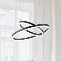 Závesné LED svietidlo Giotto, 2-plameňové, čierne