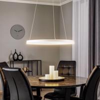 Závesné svietidlo Arcchio Albiona LED, biele, 60 cm