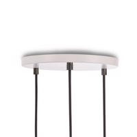 Závesné svietidlo Tala Triple Pendant round, E27 clear, biela/grafitová